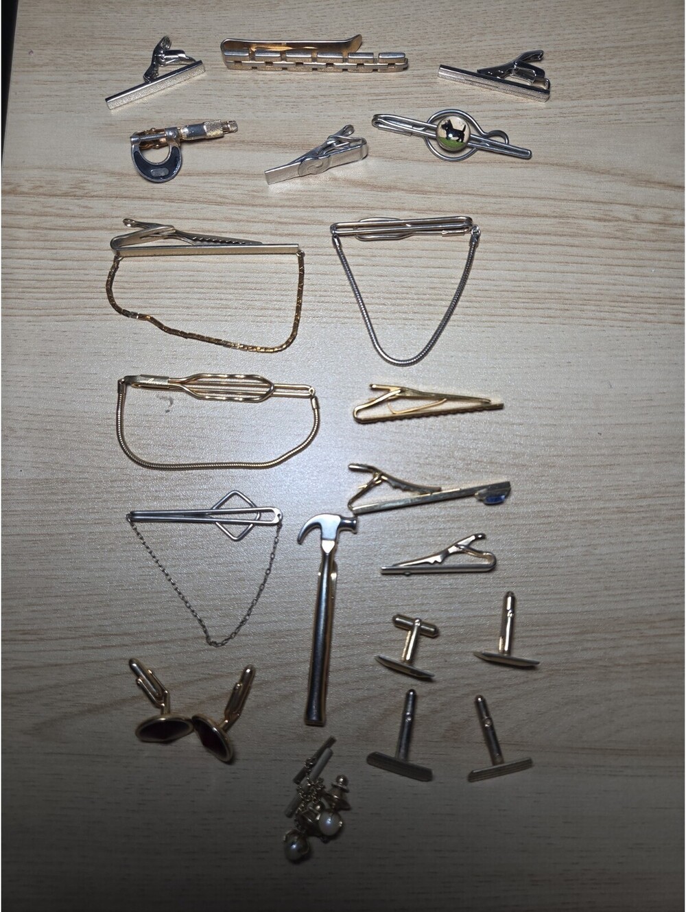 Vintage Tie Tack And Shirt Cuff Lot